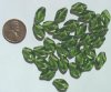 30 13mm Green Sliding Bicone Beads